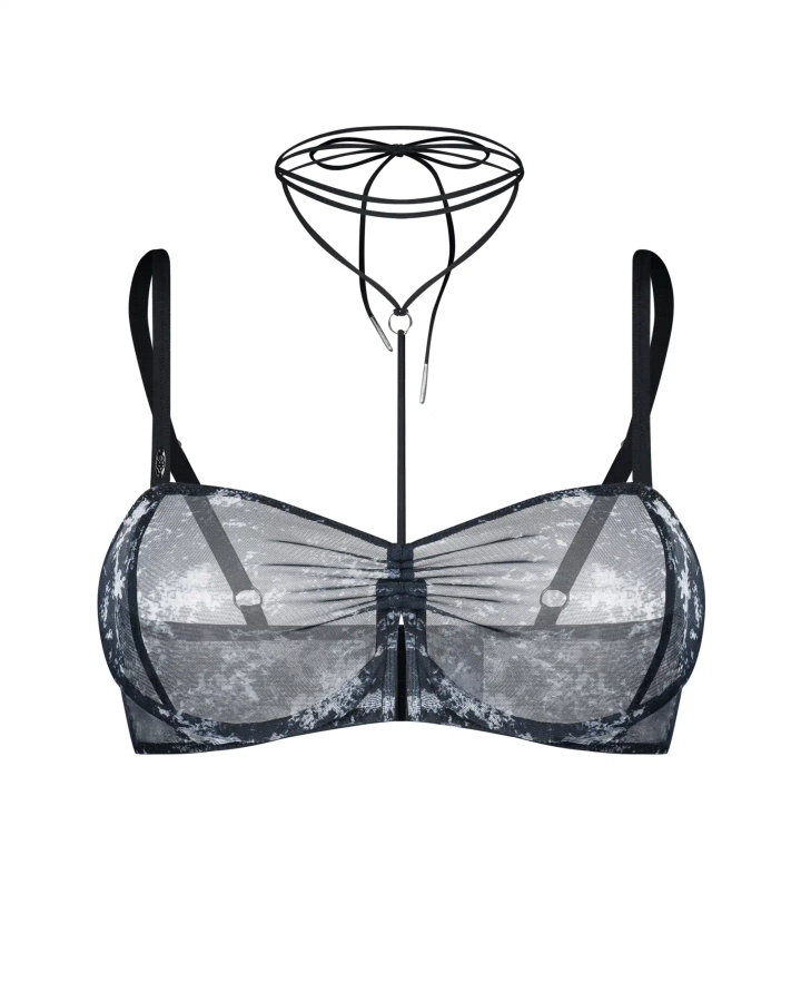 Neck-tie bra