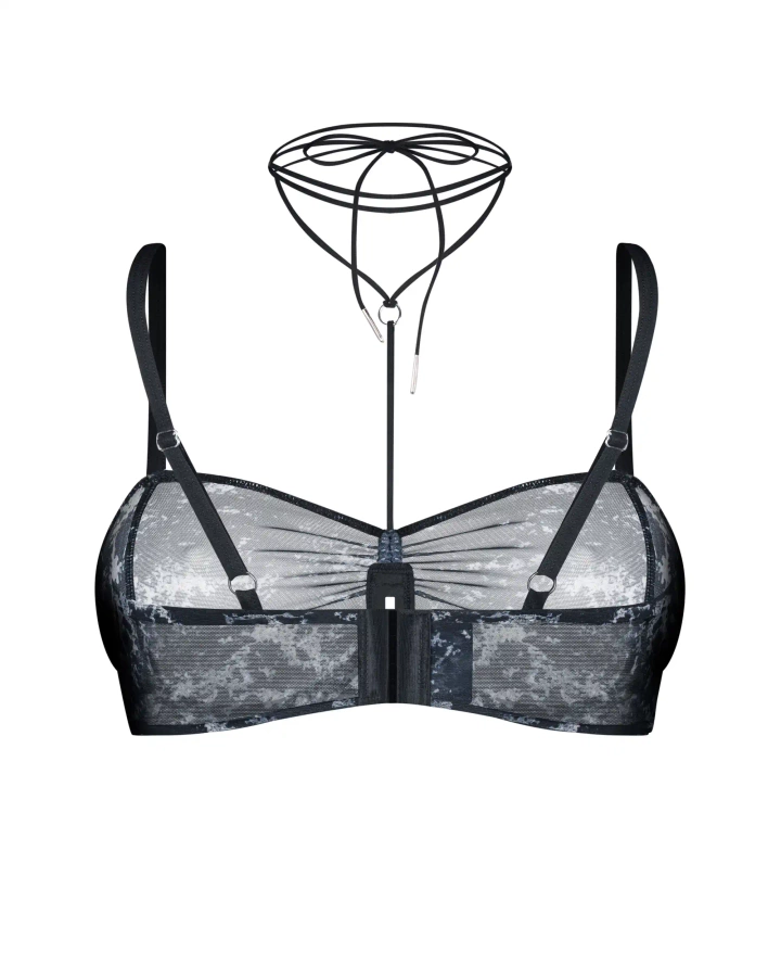 Neck-tie bra