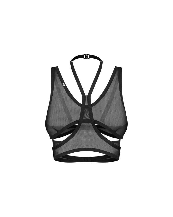 Black top of transparent mesh