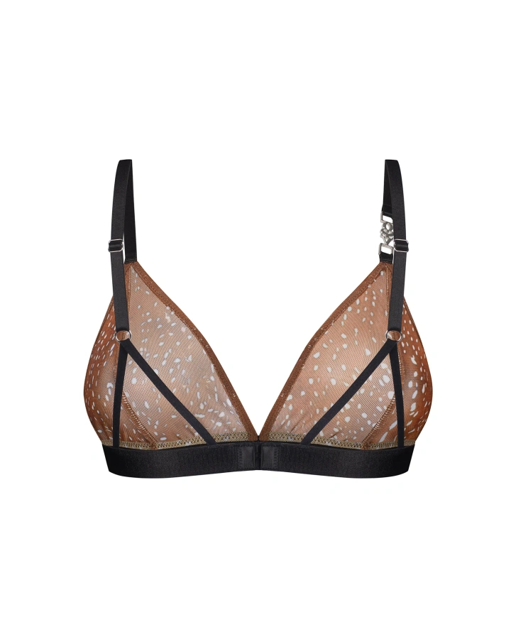 Bra with a spotted pattern