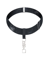Wide choker with pendant